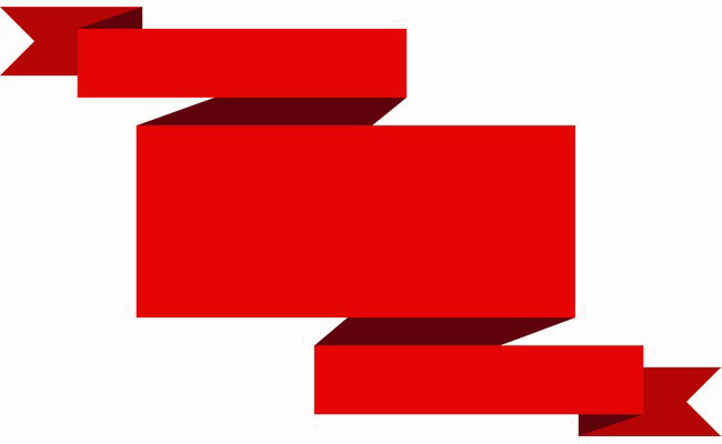 Banner Merah PNG Gambar Transparan
