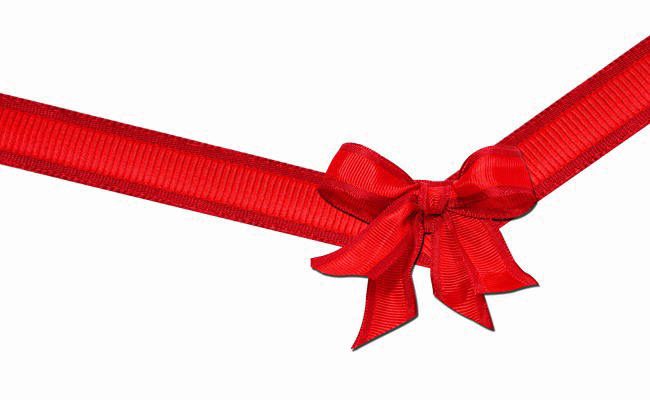 Red Bow Ribbon PNG-Afbeelding