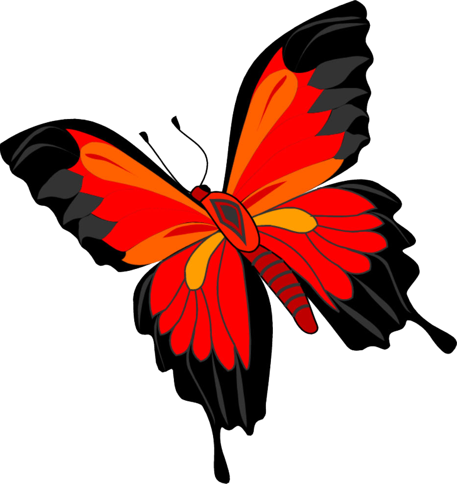 Mariposa roja PNG descargar imagen