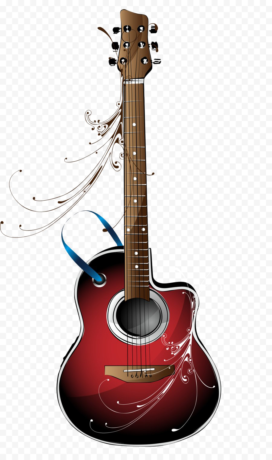Красная электрическая гитара PNG скачать бесплатно