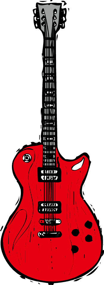 Guitarra elétrica vermelha PNG Pic
