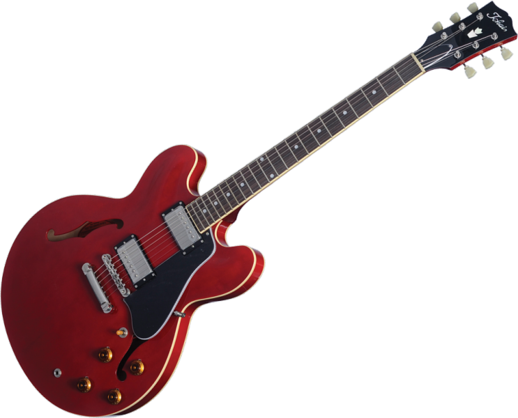 Красная электрическая гитара прозрачный фон PNG