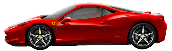 Red Ferrari PNG Transparent Image