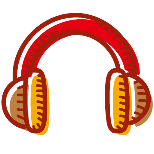 Red Headphone PNG Image
