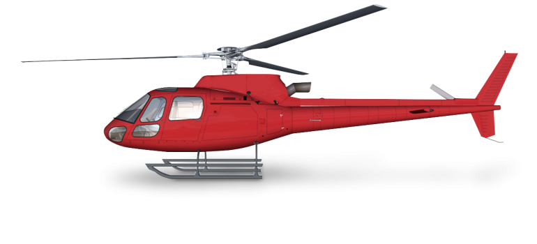 Red Helicopter PNG Image