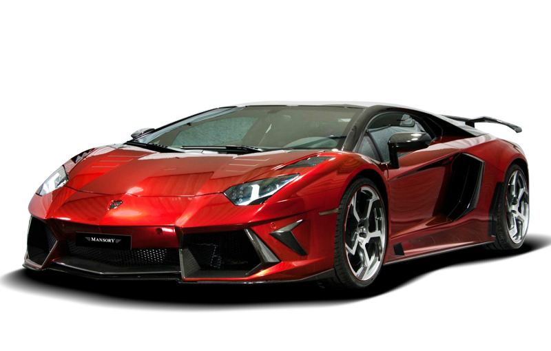 Image Transparente de Lamborghini rouge