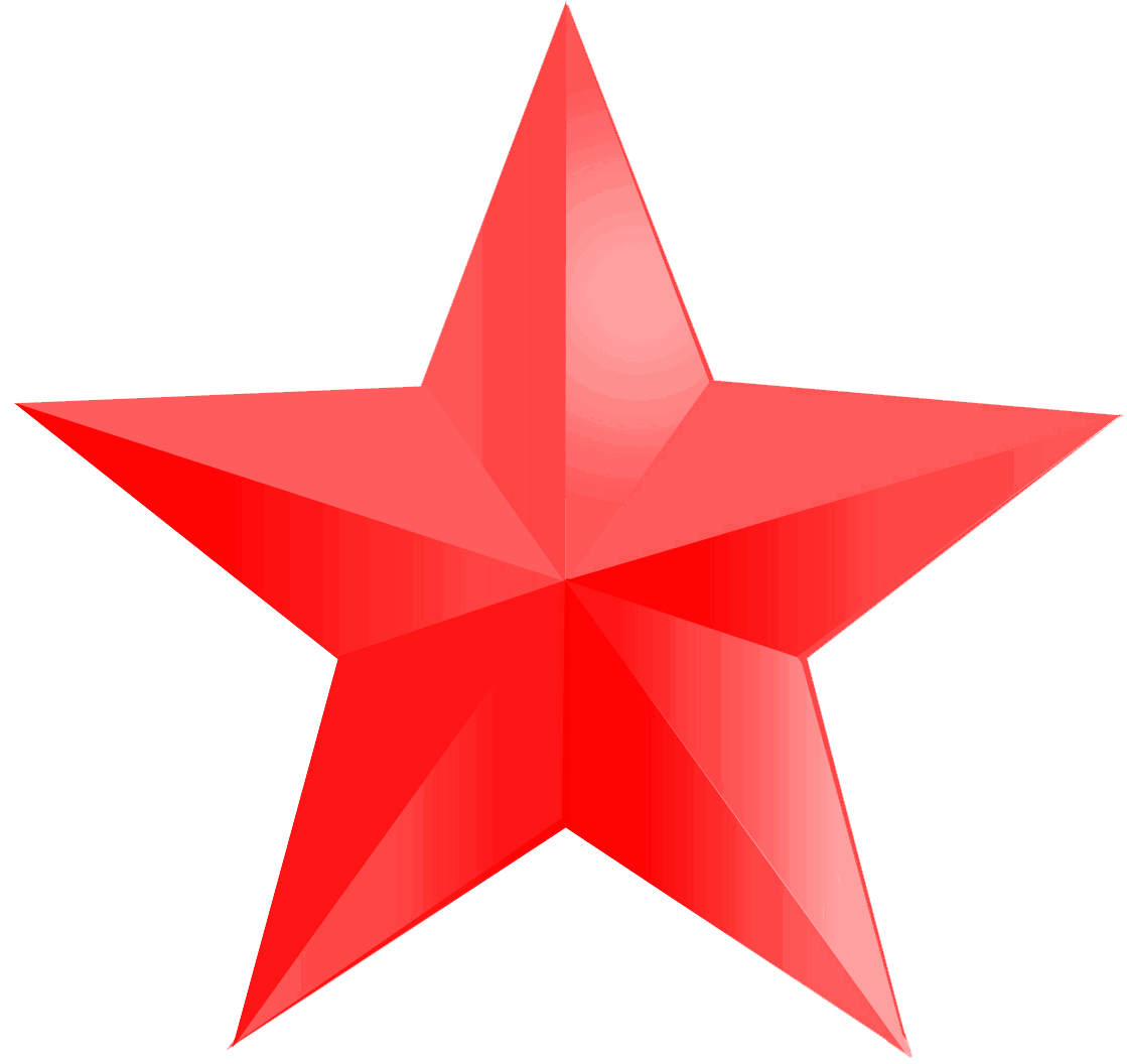 Red Star PNG Transparent Image