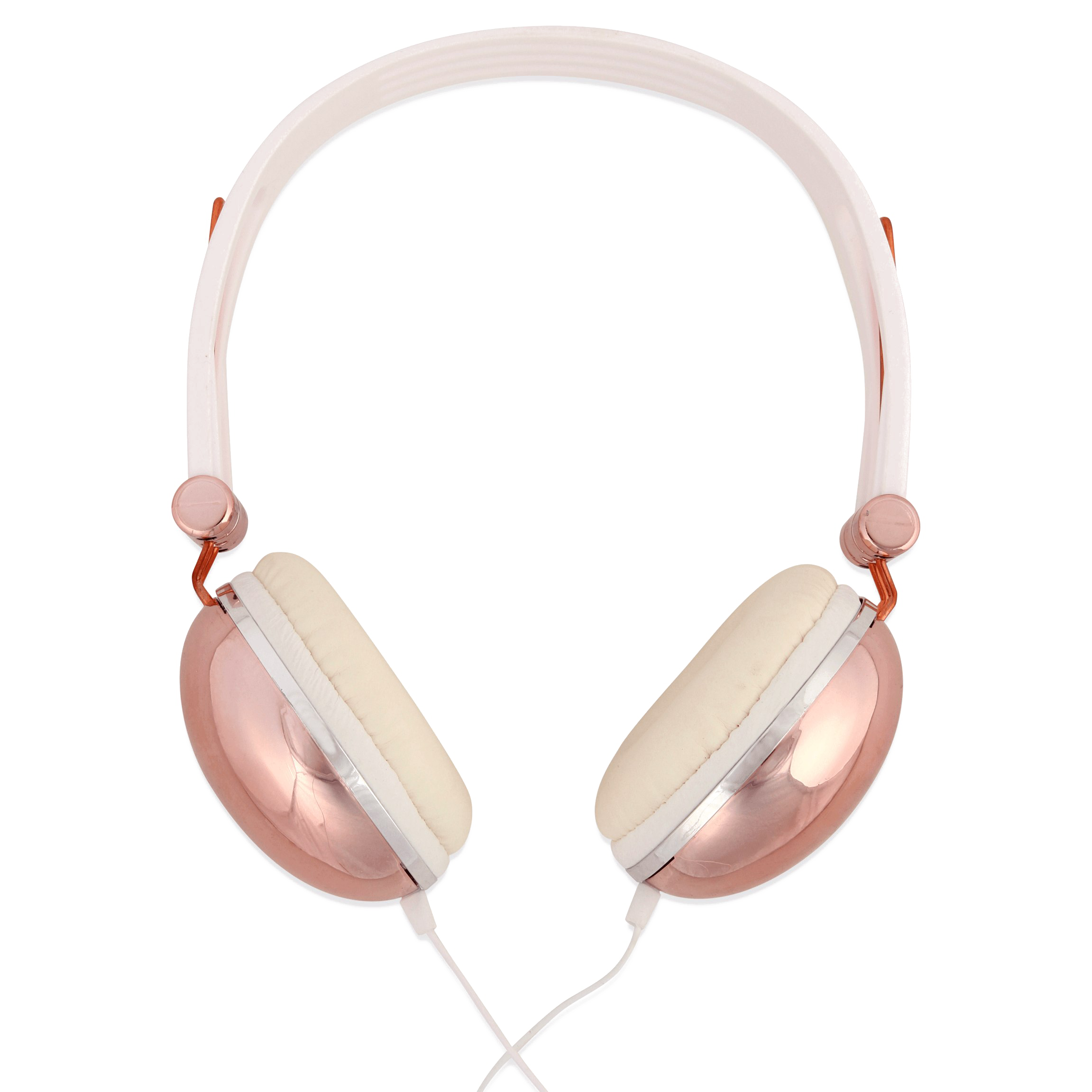 Rose Gold Headphone PNG Image With Transparent Background