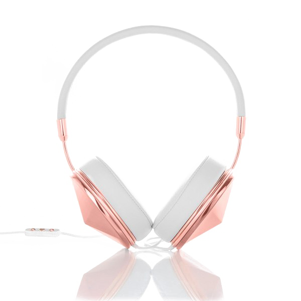 Rose Gold Headphone PNG Photo