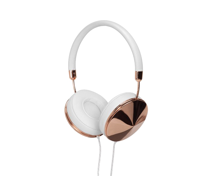 Imagen de PNG de auriculares de oro rosa