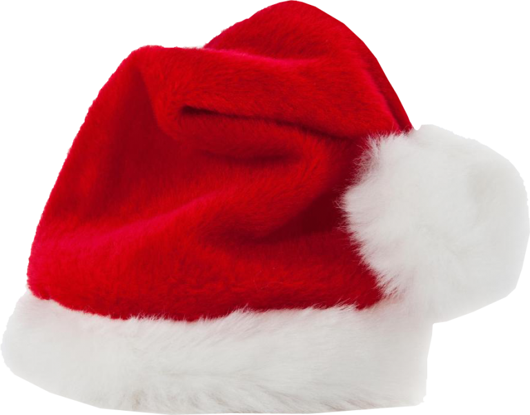 Santa Claus Hat PNG Gambar Latar Belakang