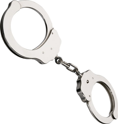 Silver Handcuffs PNG Image with Transparent Background