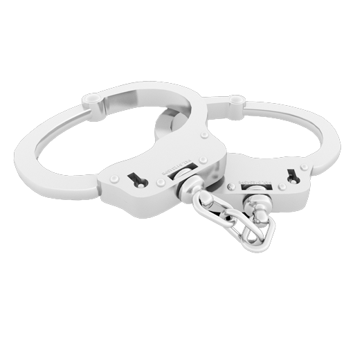Silver Handcuffs PNG Pic