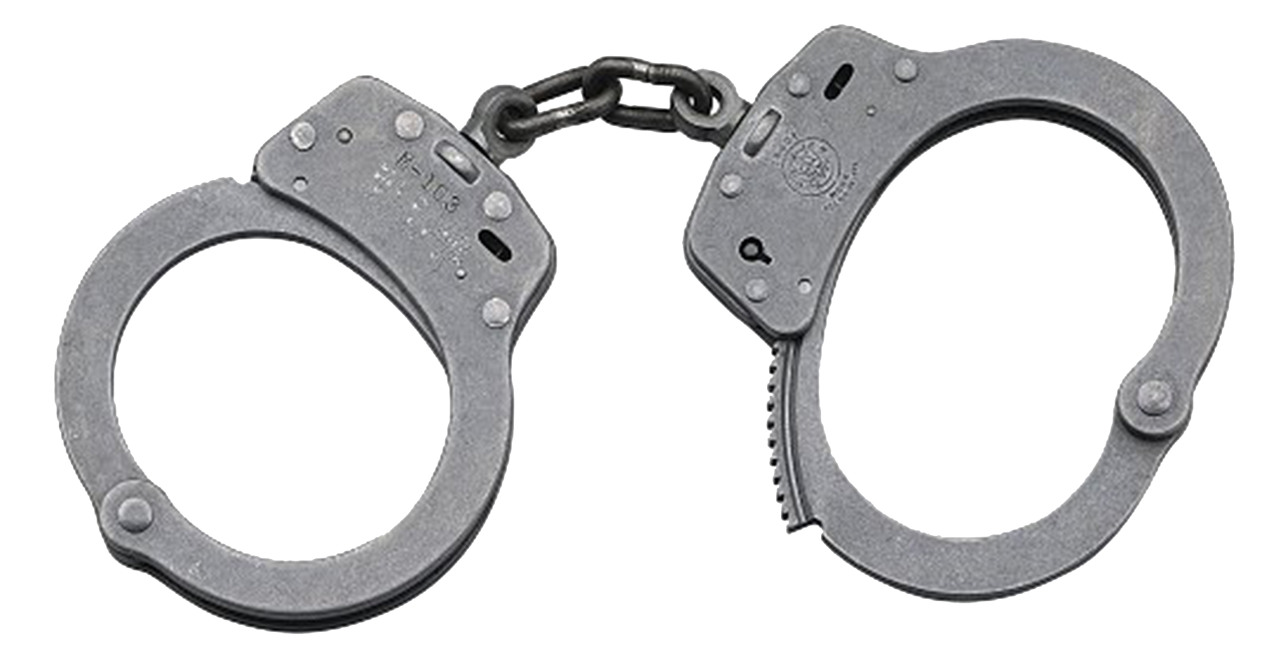 Silver Handcuffs PNG Transparent Image