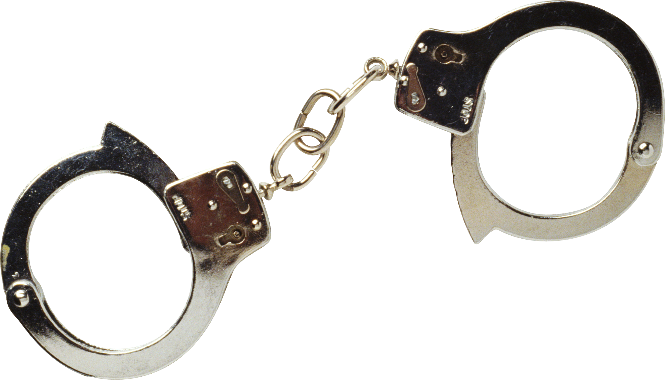 Silver Handcuffs Transparent Background PNG