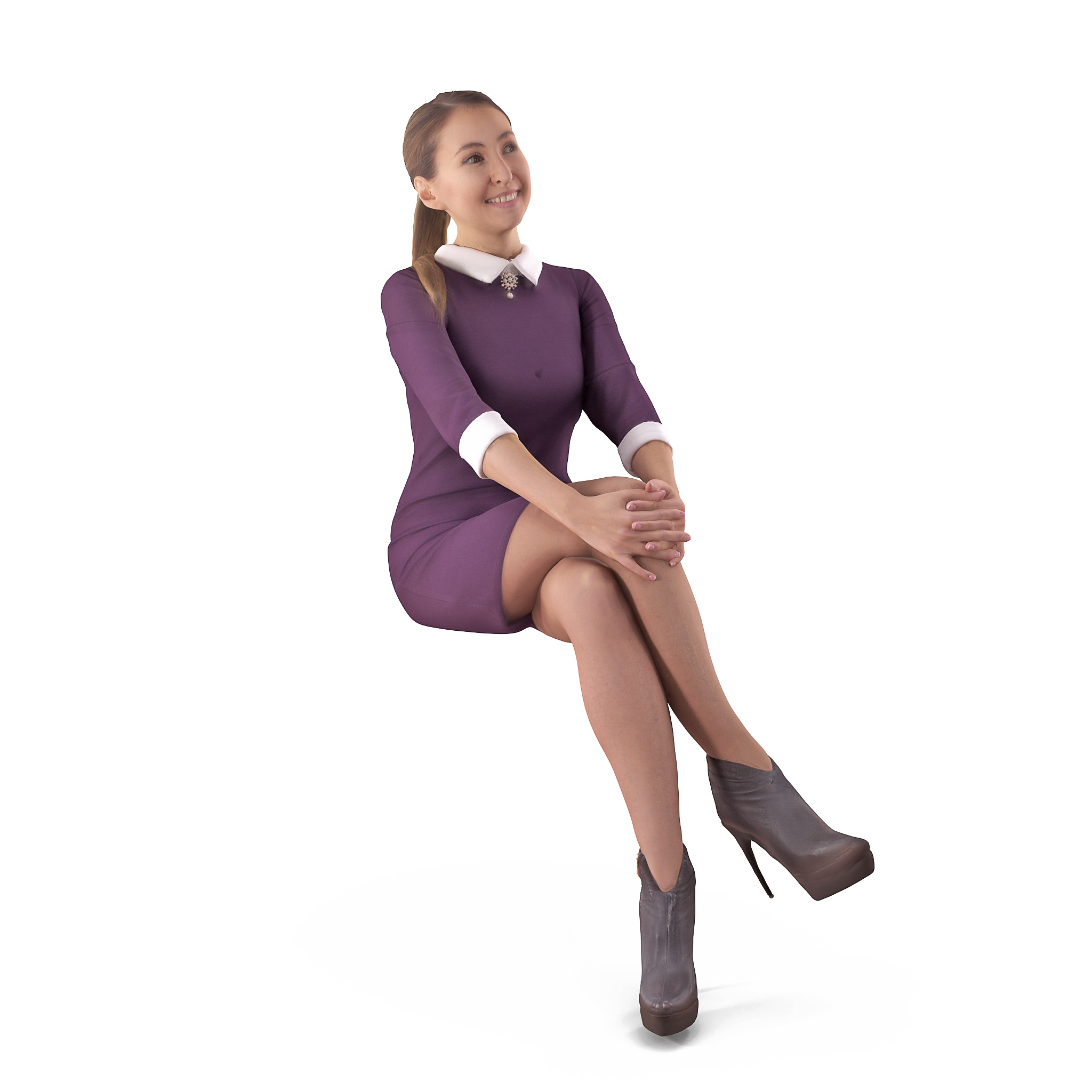Сидящая женщина прозрачный фон PNG