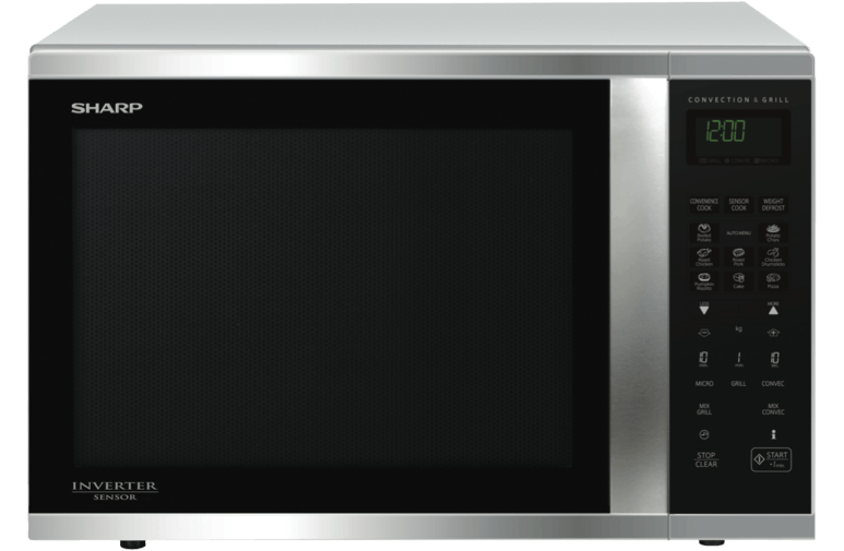 Stainless Steel Microwave Oven PNG High-Quality Image