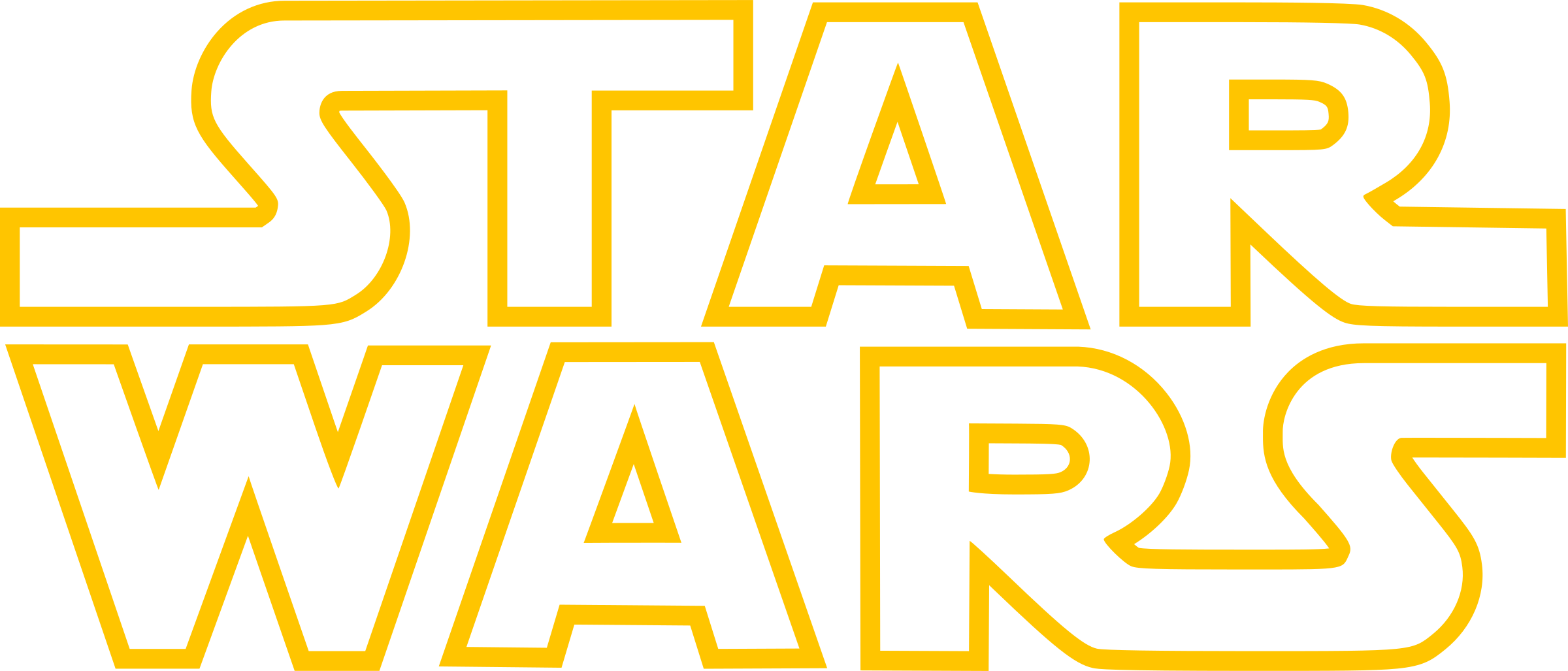 Star Wars Logo PNG Gambar berkualitas tinggi