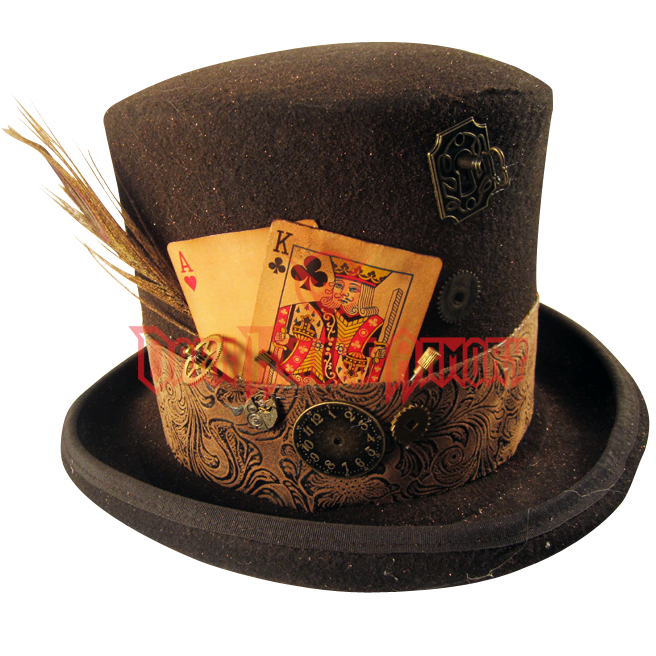 Immagine di sfondo PNG cappello steampunk