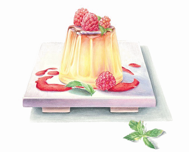 Strawberry Pudding PNG Image Background