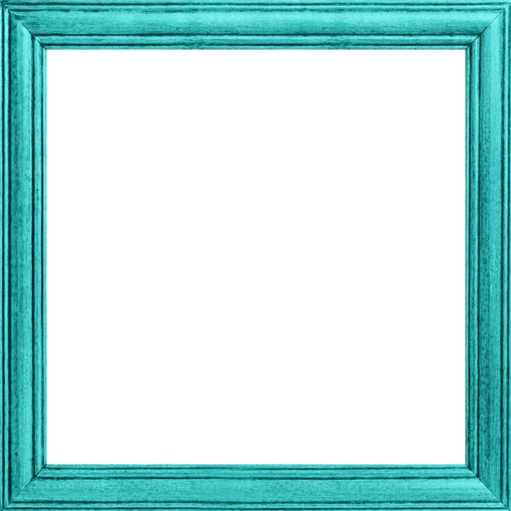 Teal Frame PNG Transparent Image
