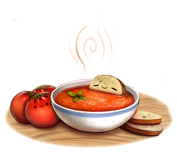 Imagen de alta calidad de la sopa de tomate
