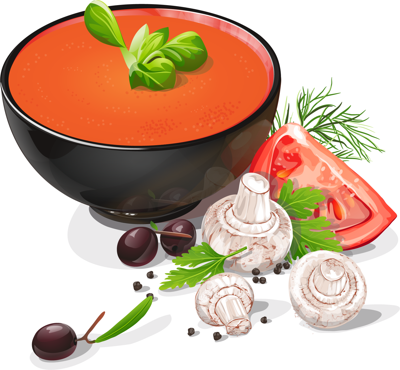 Tomato حساء PNG الموافقة المسبقة عن علم