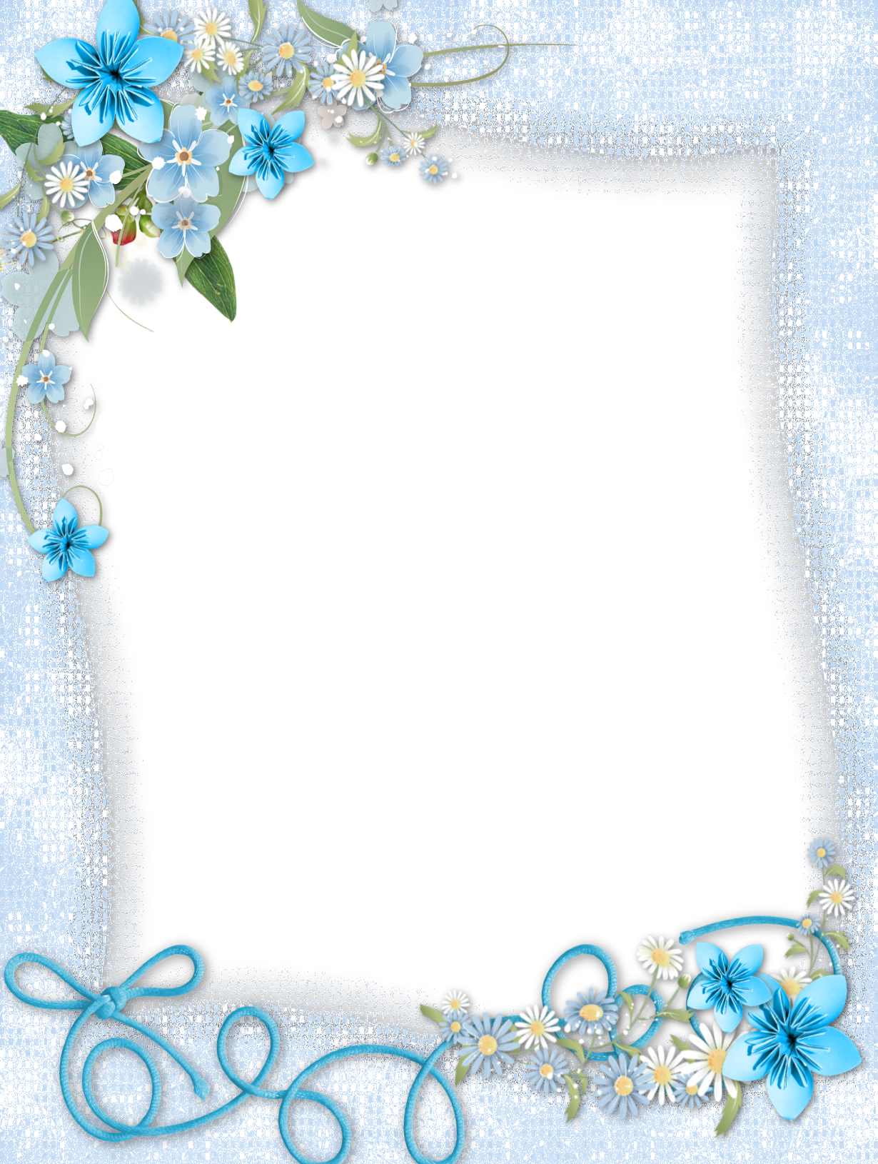 Foto Turquoise Floral Border PNG