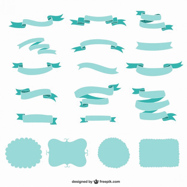 Turquoise Ribbon PNG Pic