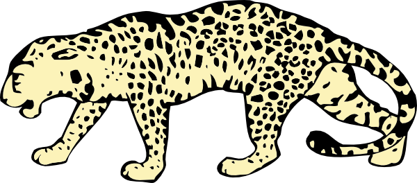 Walking Leopard PNG Afbeelding achtergrond