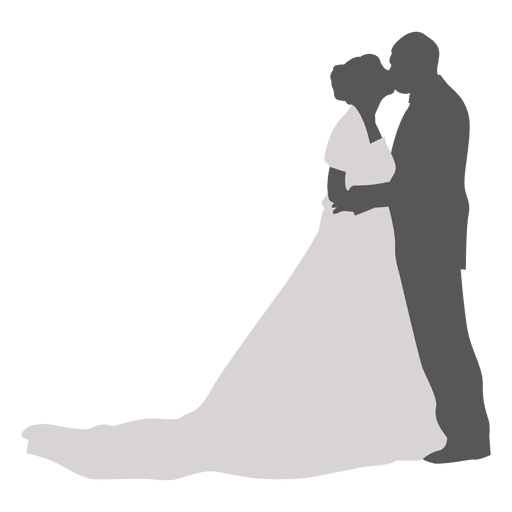 Wedding Couple Silhouette PNG Download Image