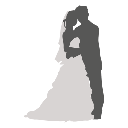 Bruidspaar silhouet Transparant Beeld