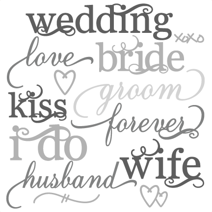 Wedding Word PNG Image Background