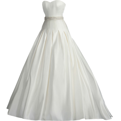 흰 드레스 투명 배경 PNG