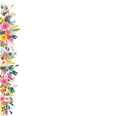 Bordure florale blanche Télécharger limage PNG Transparente