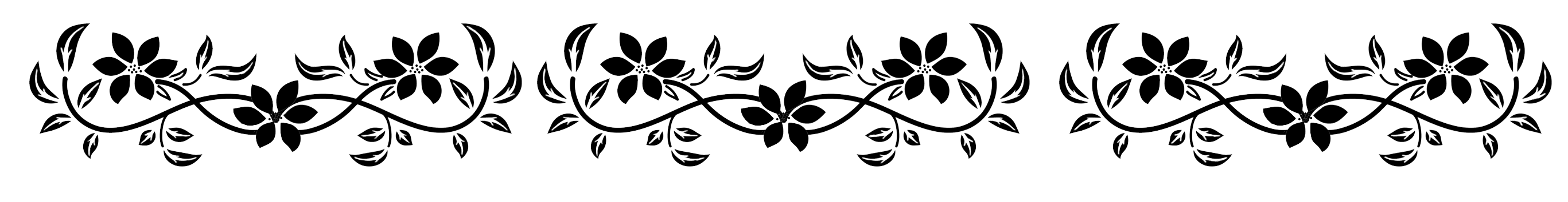 Witte bloemenrand PNG-Afbeelding