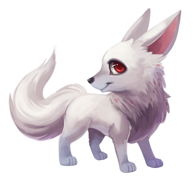 White Fox Transparent Background PNG