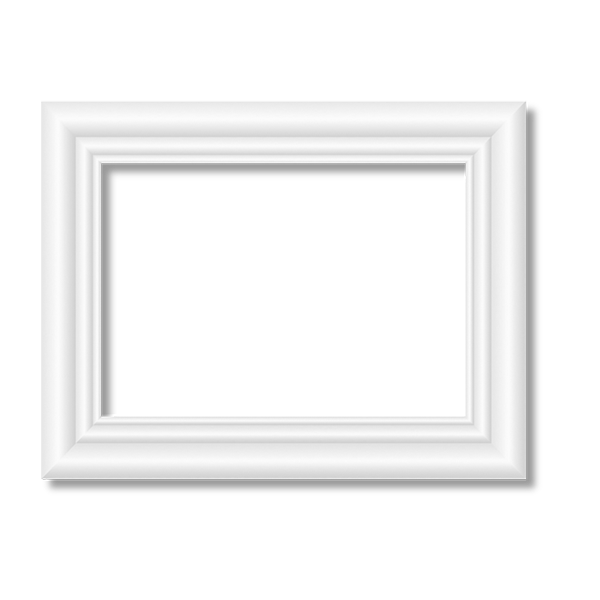White Frame Gratis PNG-Afbeelding