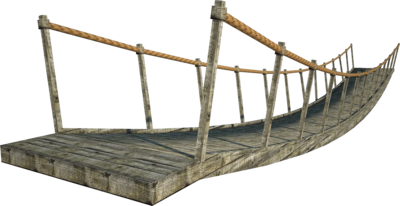 Imagem transparente da ponte de madeira
