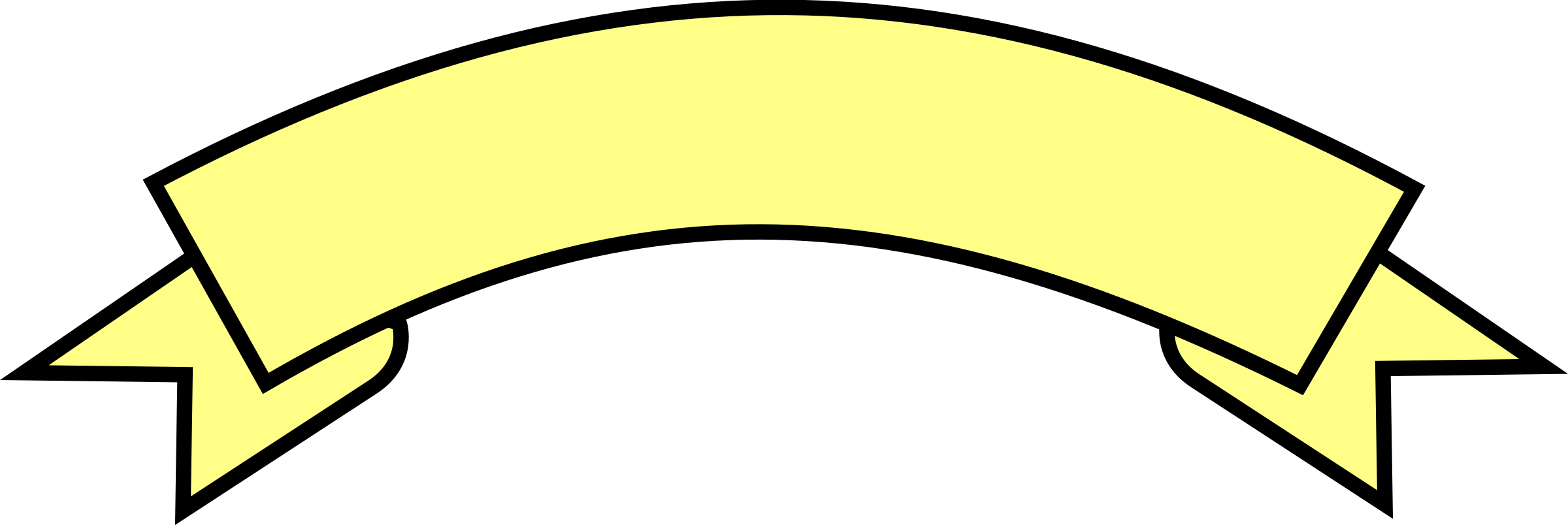 Yellow Banner PNG Image