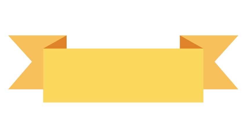Geel banner PNG Transparant Beeld