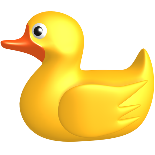 Gelbe Ente transparent