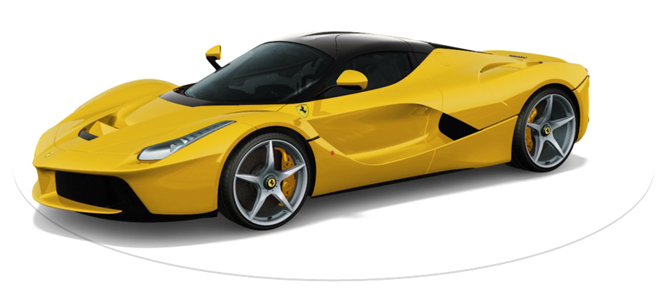 Images Transparentes de Ferrari jaune