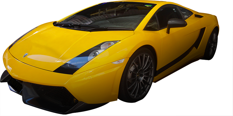 Gele Lamborghini Transparante achtergrond PNG