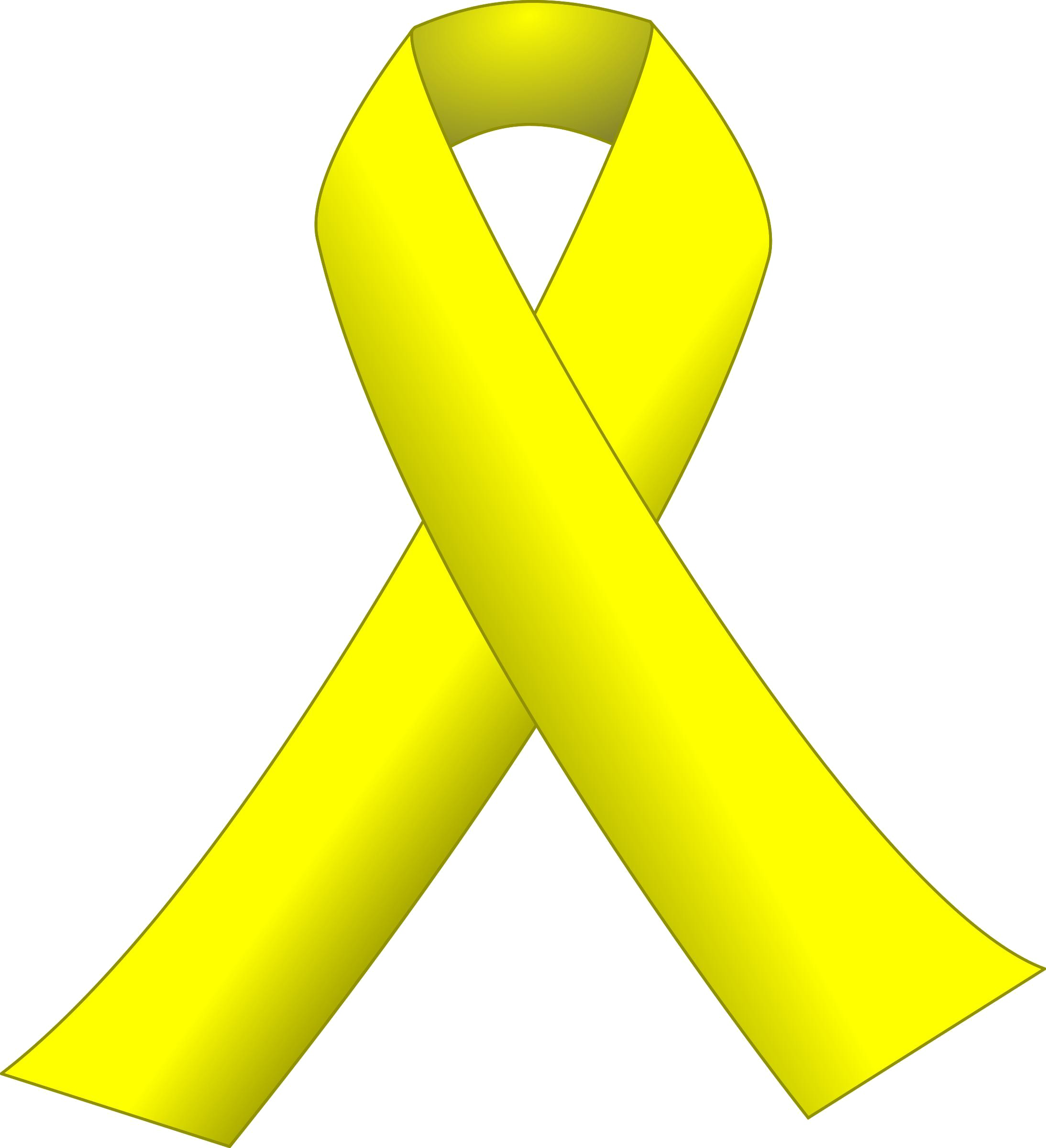 Yellow Ribbon PNG Background Image