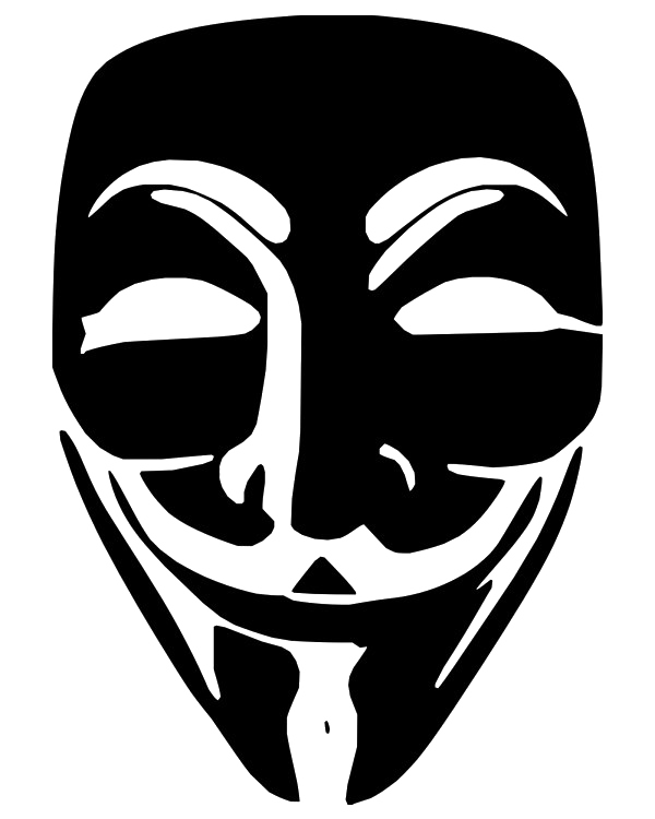 Descarga gratuita de la máscara anónima PNG
