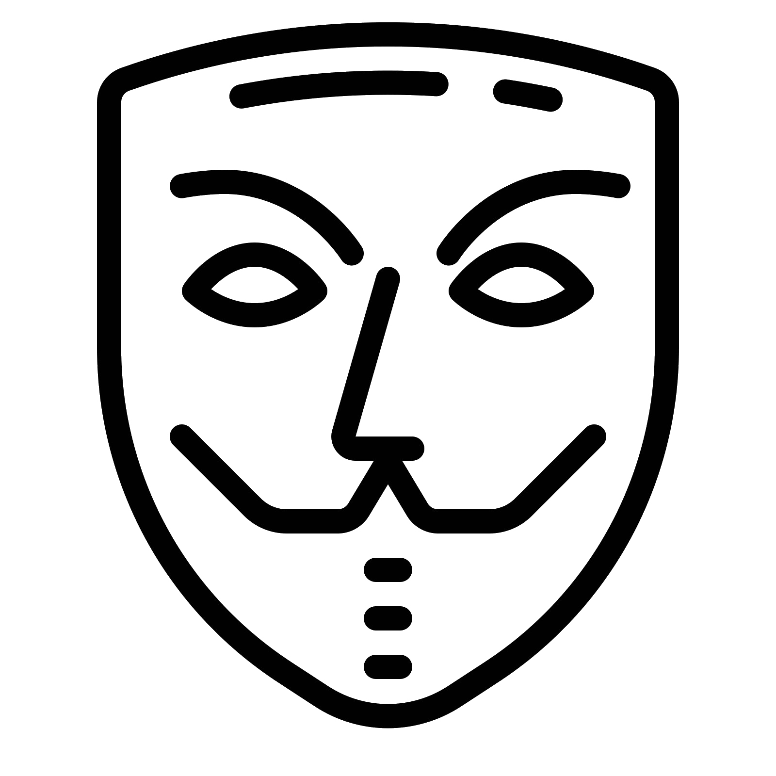 Máscara anónima Fondo Transparente PNG