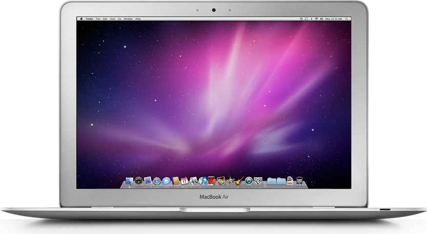 Immagine di sfondo del PNG del computer portatile Apple