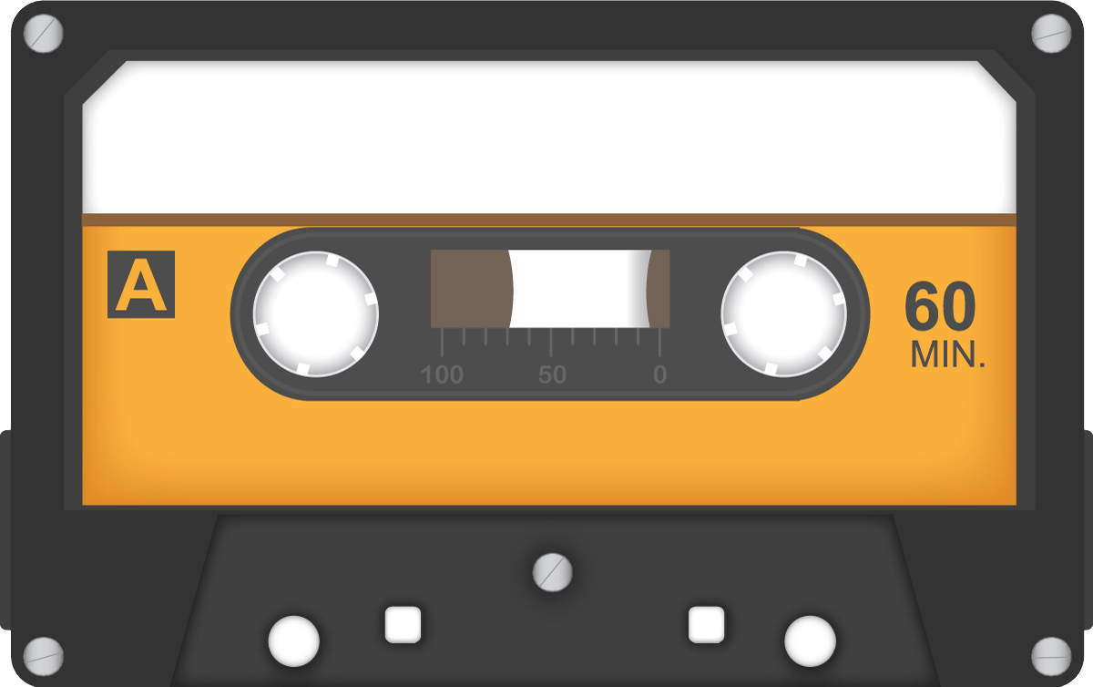 Audio Cassette PNG Transparent Image