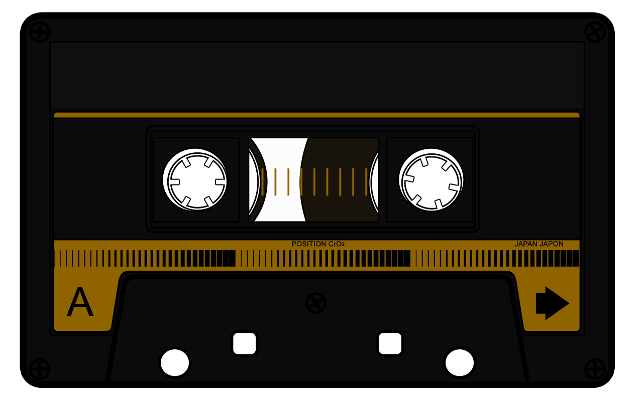 Audio Cassette Transparent Background PNG